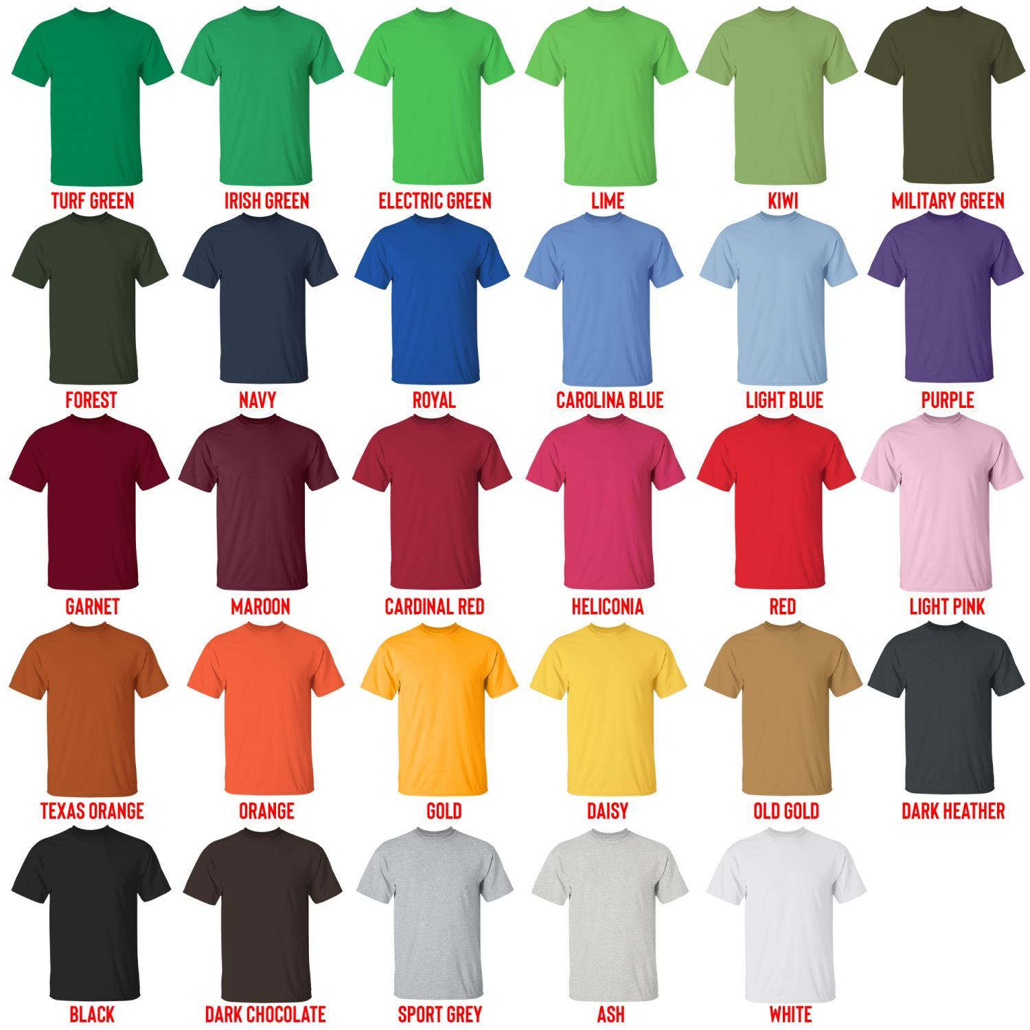 t shirt color chart - Subnautica UK Shop