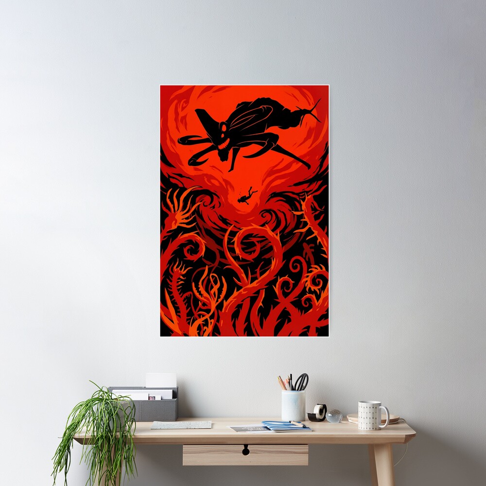 Reaper Leviathan Subnautica Poster Hand Drawn Digital Art Illustration Poster - Image 2