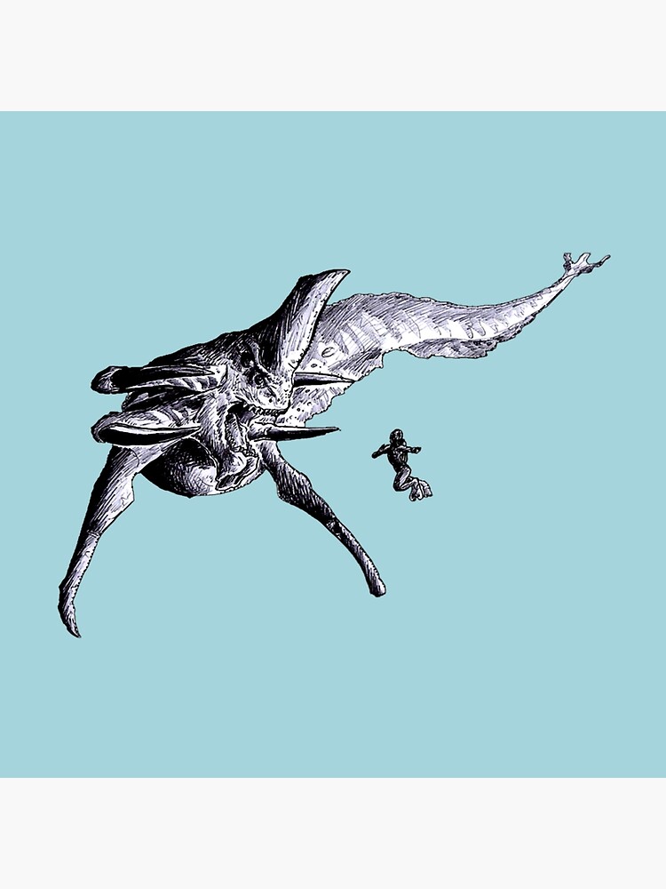 Reaper Leviathan Black And White Throw Pillow - Image 2