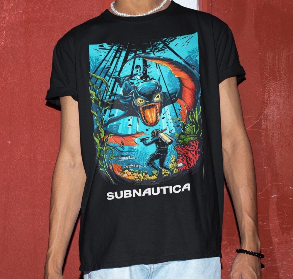 Subnautica Crazy Monster T-shirt