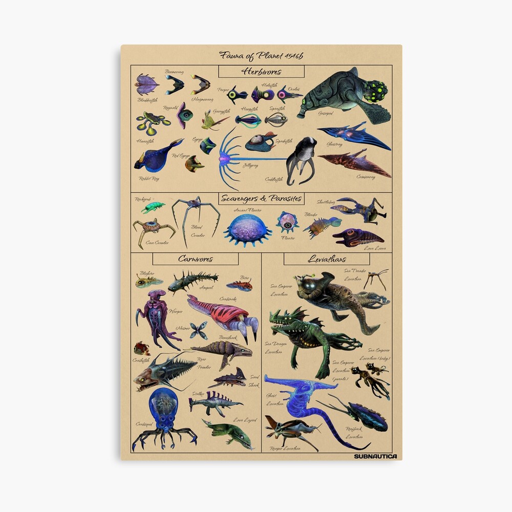 Creatures Of Subnautica Poster