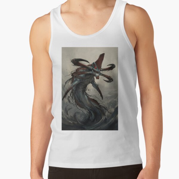 Reaper Leviathan Subnautica Poster Hand Drawn Digital Art Illustration Tank Top - Image 2