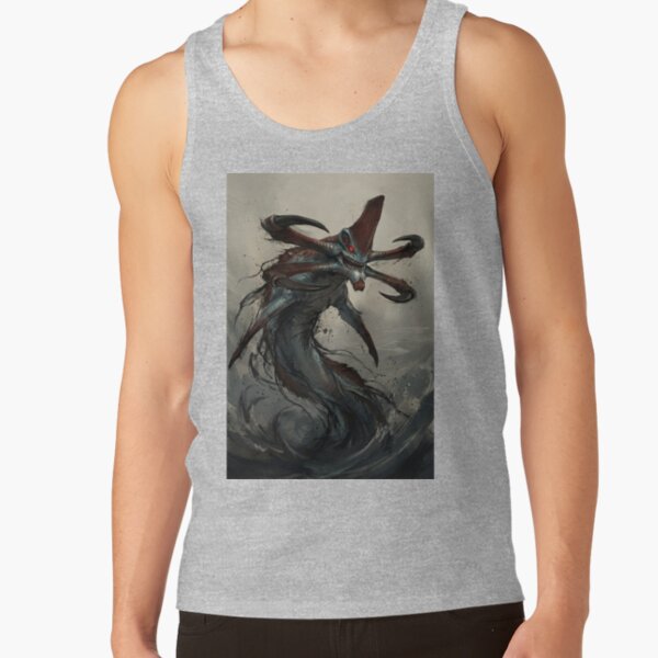 Reaper Leviathan Subnautica Poster Hand Drawn Digital Art Illustration Tank Top - Image 4