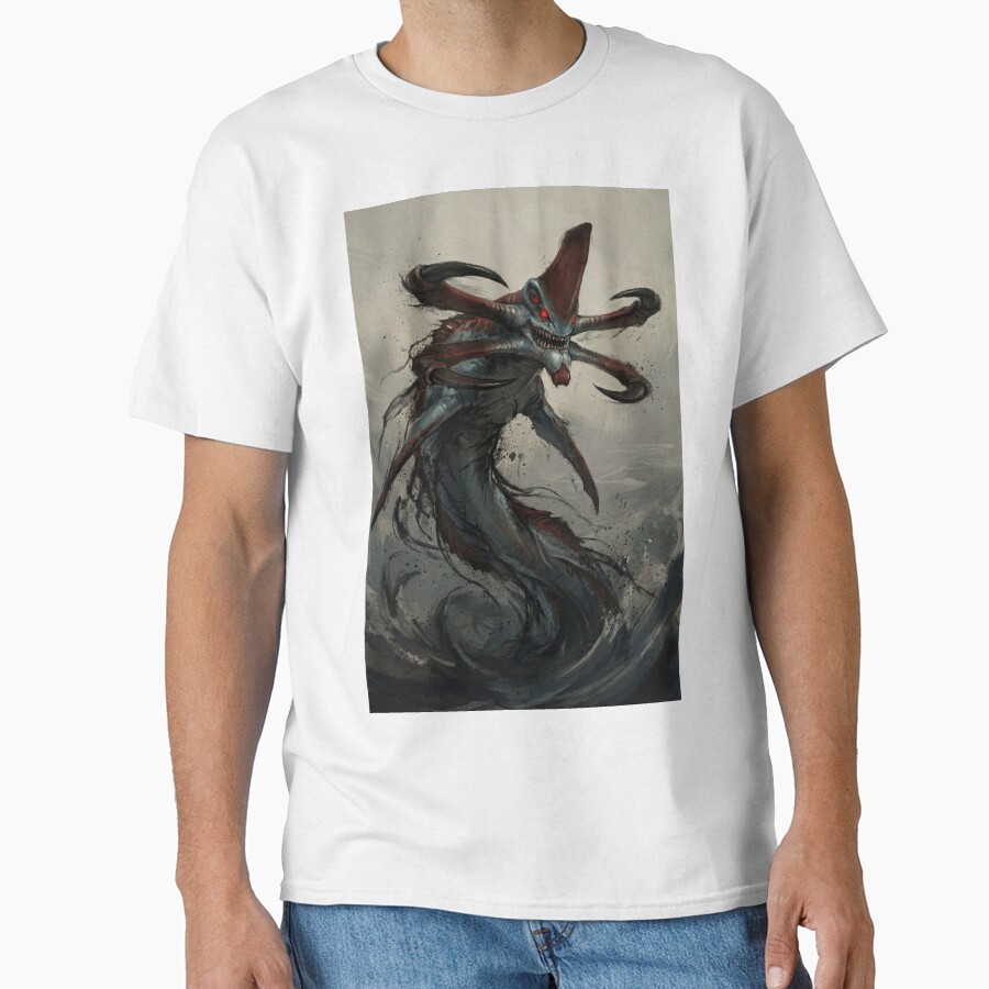 Reaper Leviathan Subnautica Poster Hand Drawn Digital Art Illustration T-shirt - Image 2
