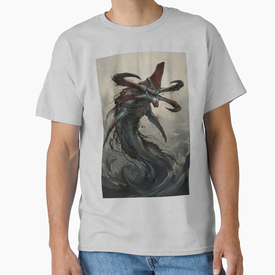 Reaper Leviathan Subnautica Poster Hand Drawn Digital Art Illustration T-shirt - Image 4