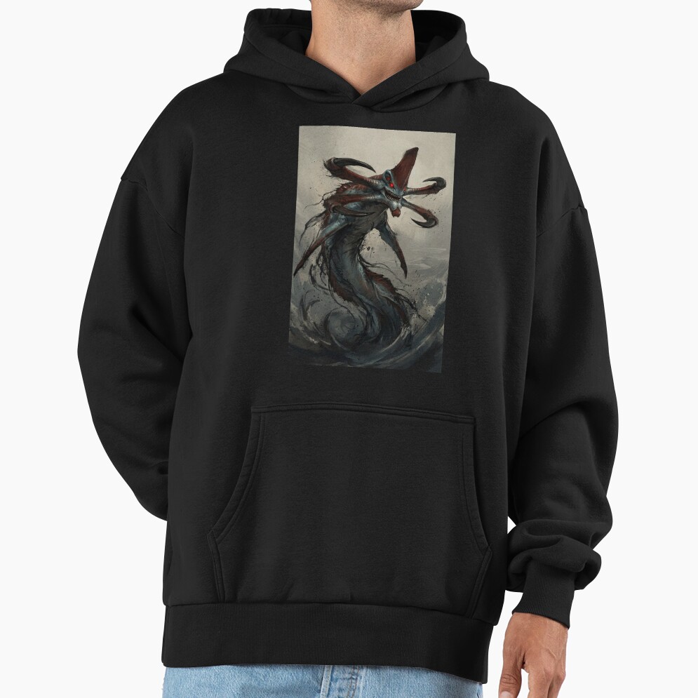 Reaper Leviathan Subnautica Poster Hand Drawn Digital Art Illustration Hoodie - Image 3