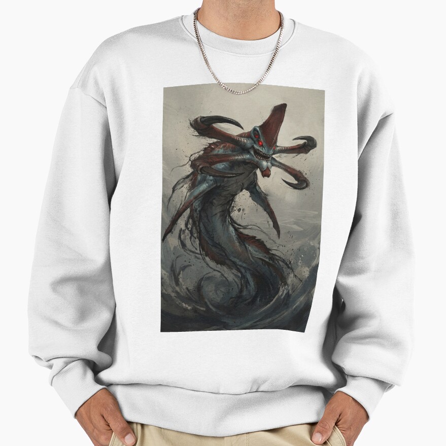 Reaper Leviathan Subnautica Poster Hand Drawn Digital Art Illustration Sweatshirt