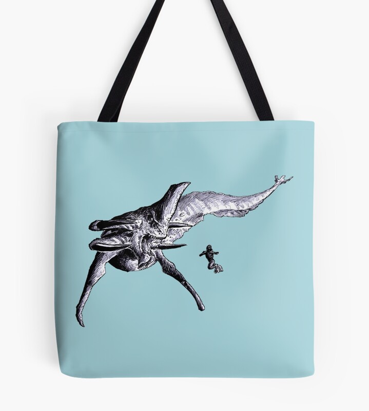 Reaper Leviathan Black And White Tote Bag