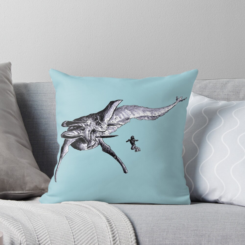 Reaper Leviathan Black And White Throw Pillow
