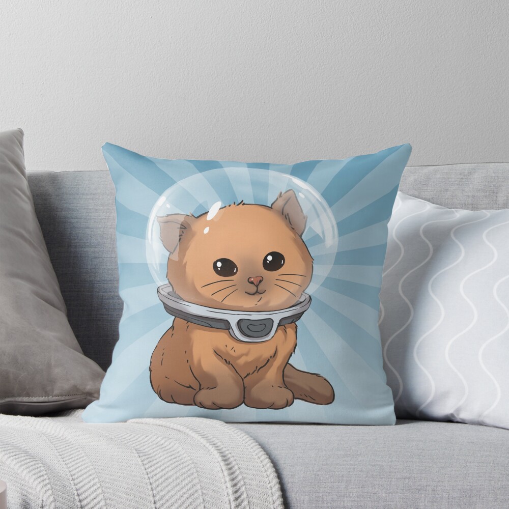 Keep Calm Kitty Throw Pillow